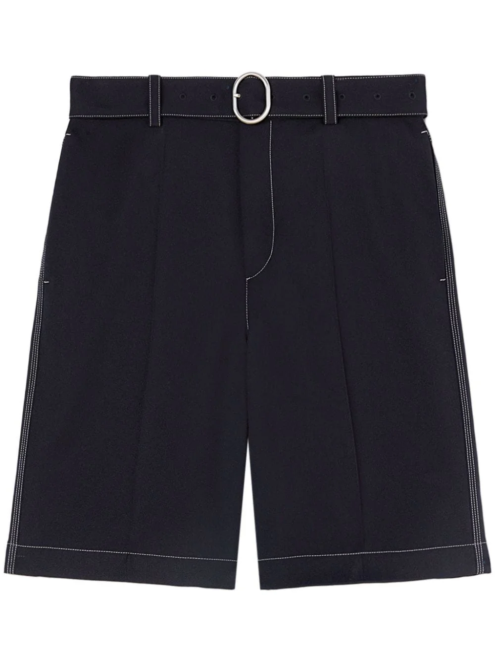 belted pleated shorts - 1