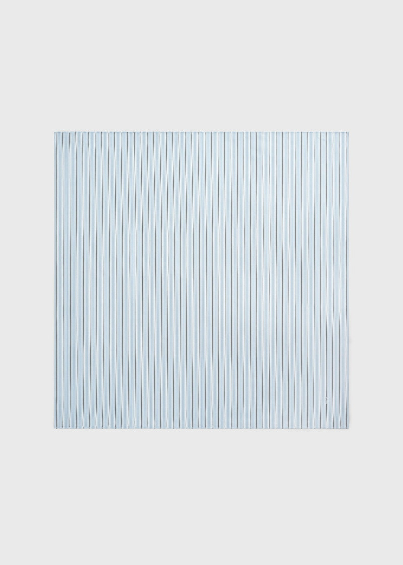 Striped silk scarf ice/white 1