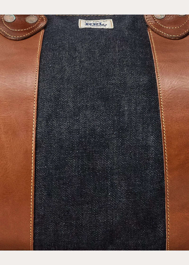 Leather-Trim Denim Duffel 5