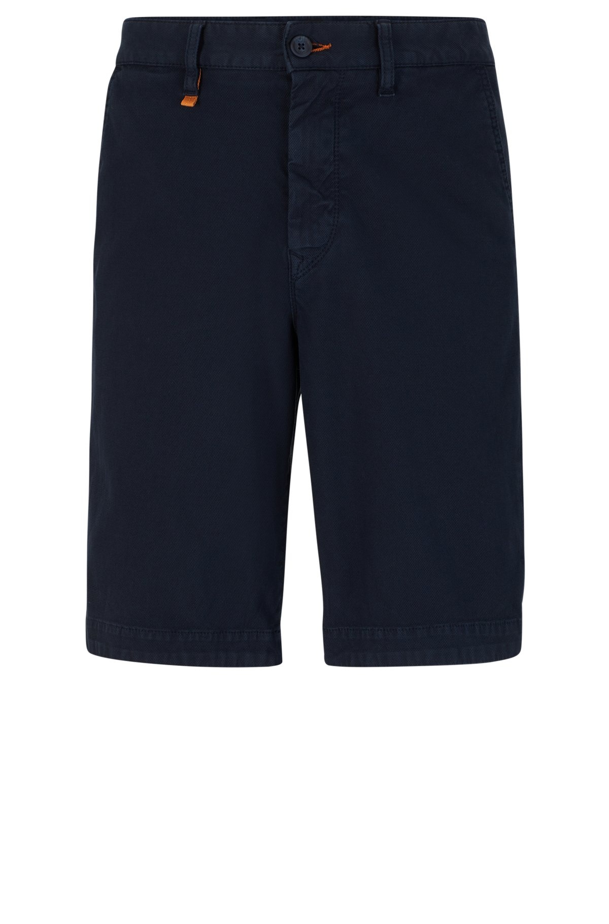 TAPERED-FIT SHORTS IN A COTTON BLEND - 1