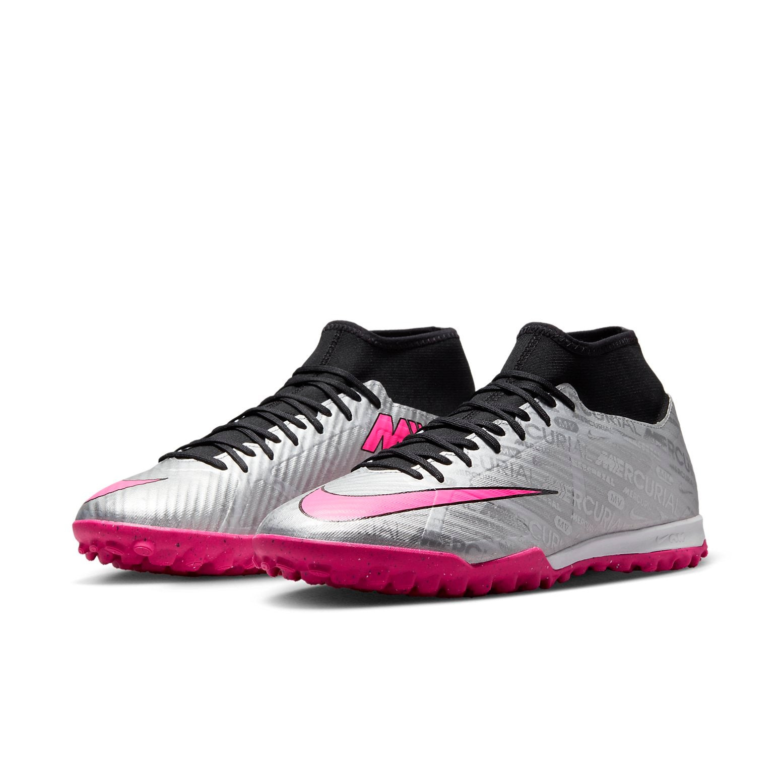 Nike Zoom Superfly 9 Academy 25 TF 'Metallic Silver Hyper Pink' FB8398-060 - 3