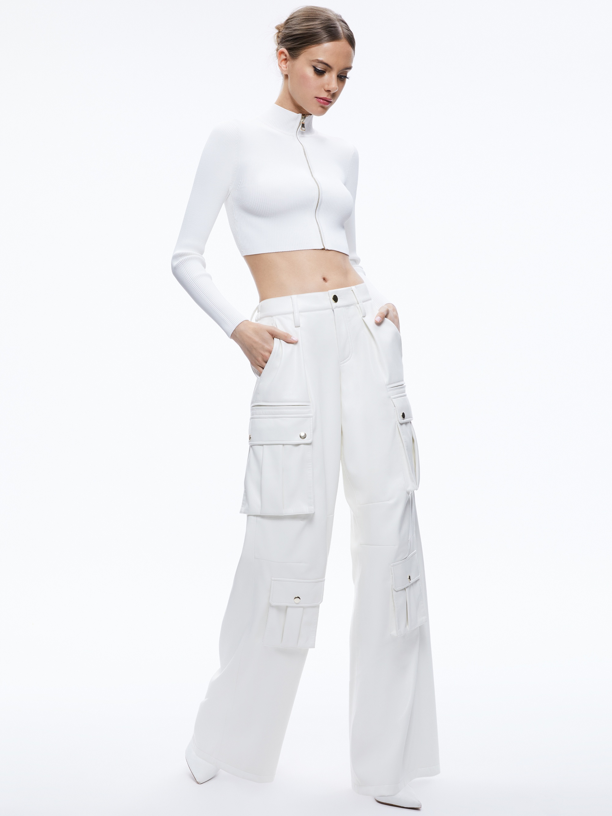 JOETTE VEGAN LEATHER CARGO PANT - 5