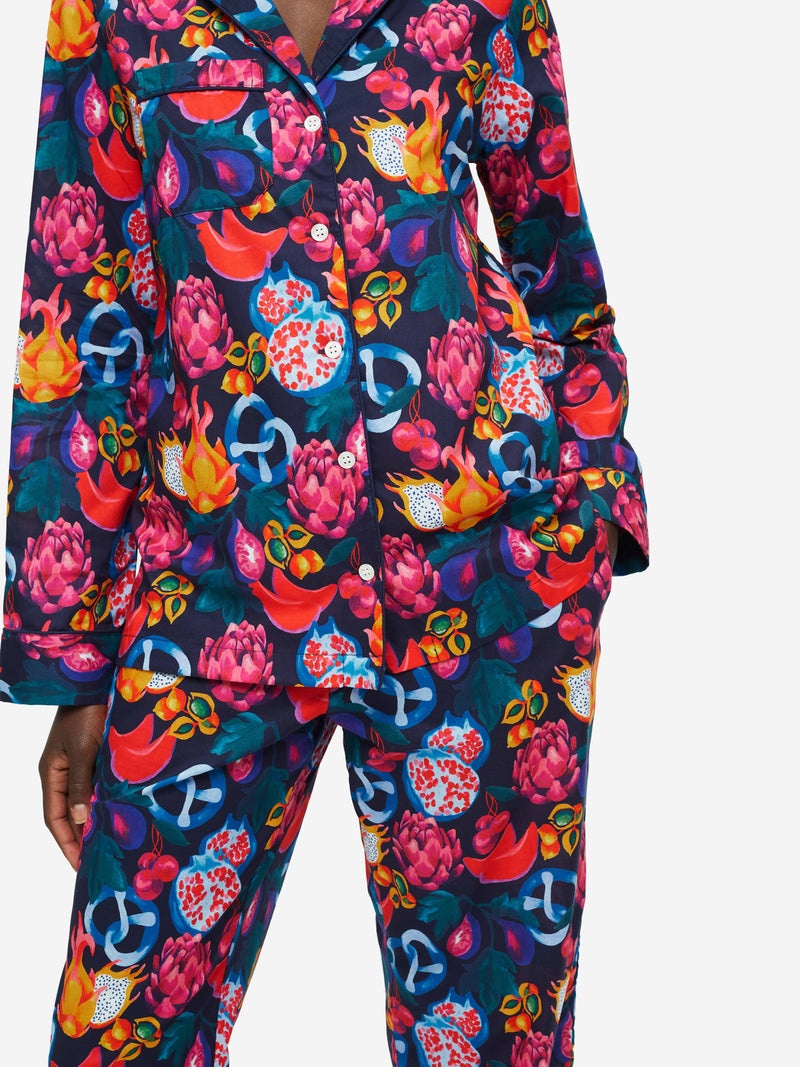 Women's Pyjamas Ledbury 50 Cotton Batiste Navy - 6