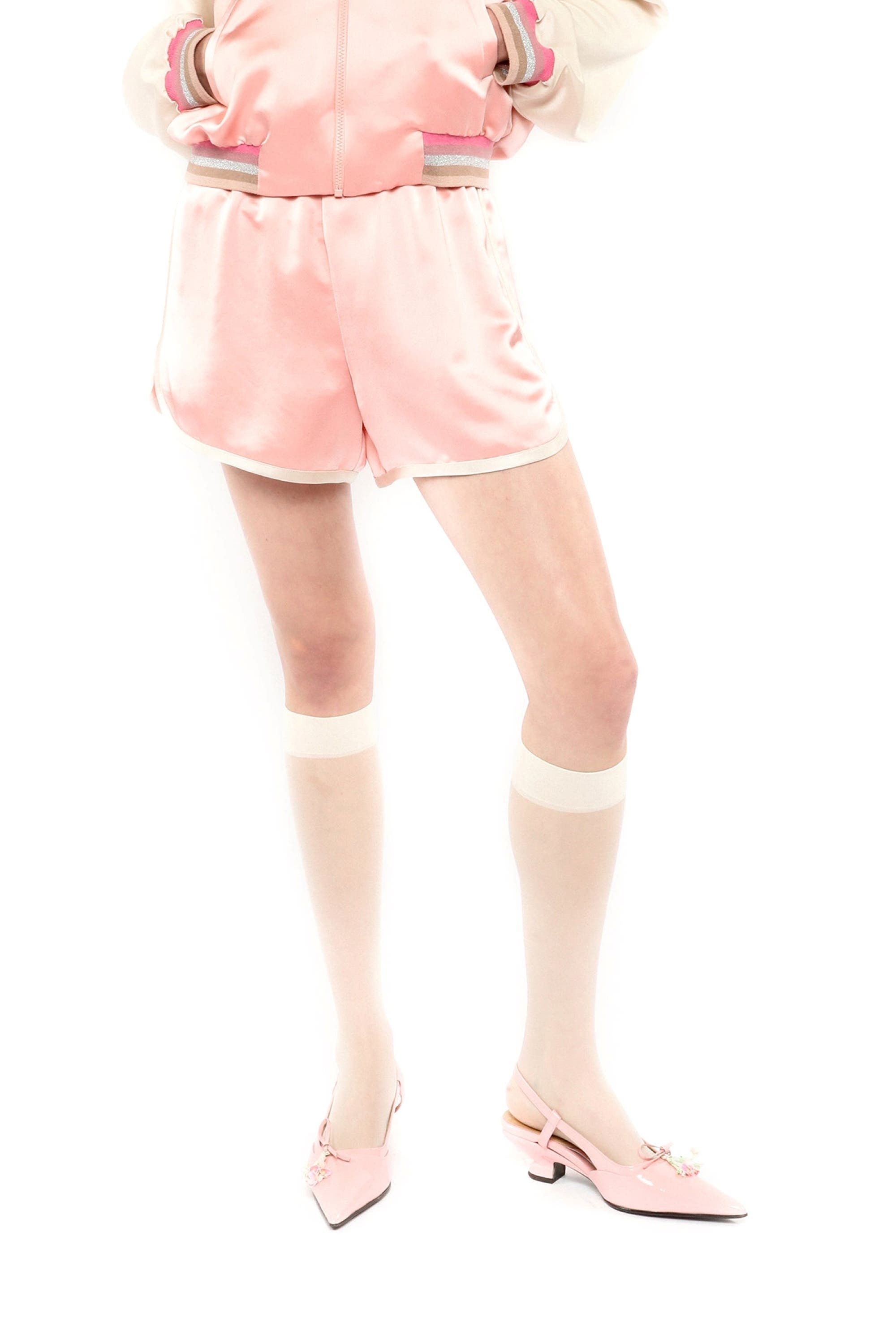 Anna Sui Satin Souvenirs Shorts in Pastel Pink at Nordstrom - 2