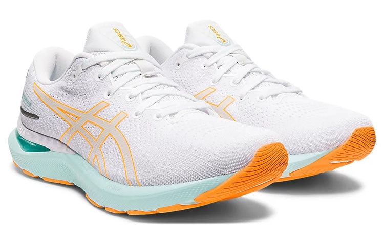 (WMNS) ASICS Gel Cumulus 24 'White Orange Pop' 1012B206-100 - 3