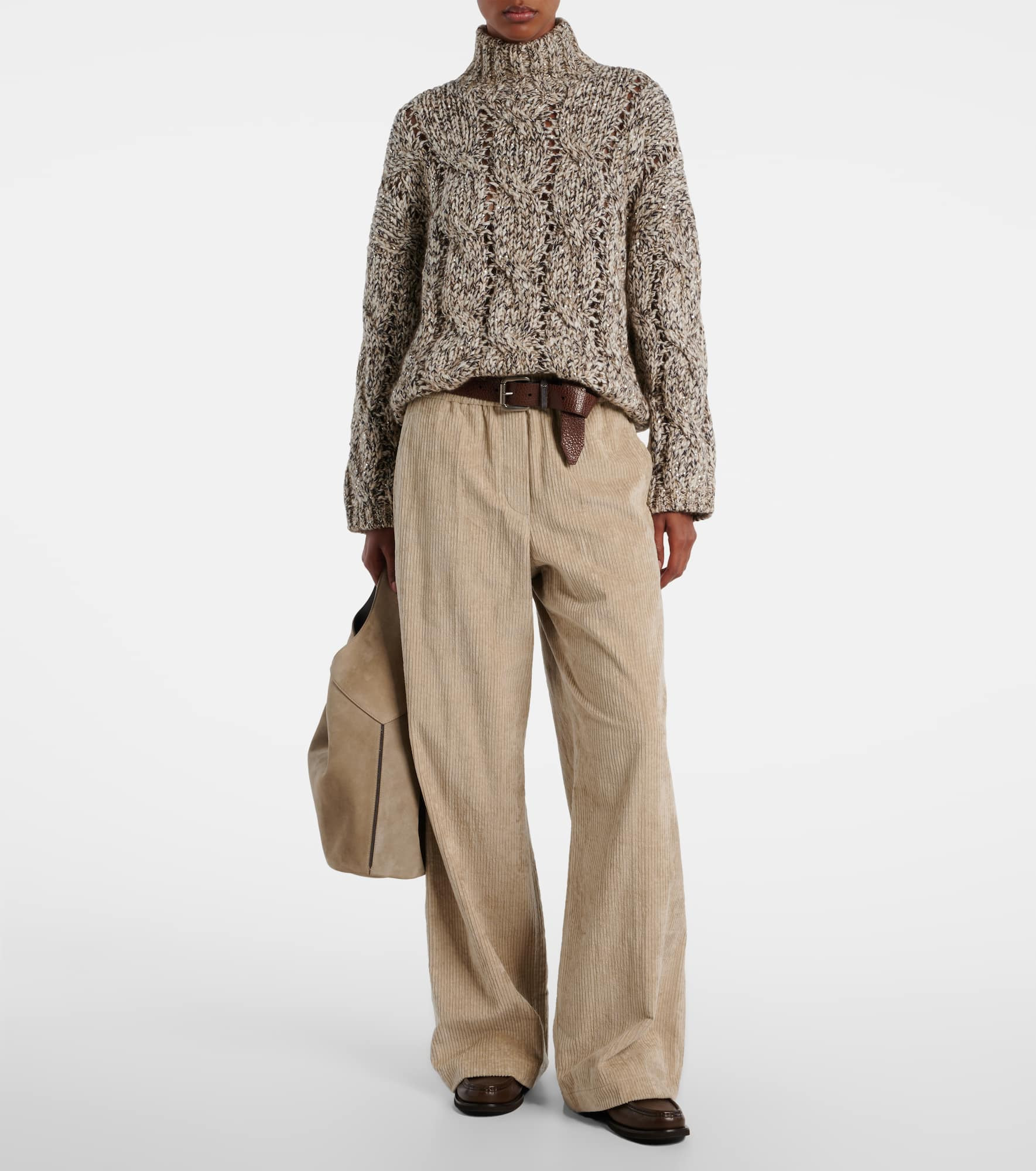 High-rise cotton corduroy wide-leg pants - 2