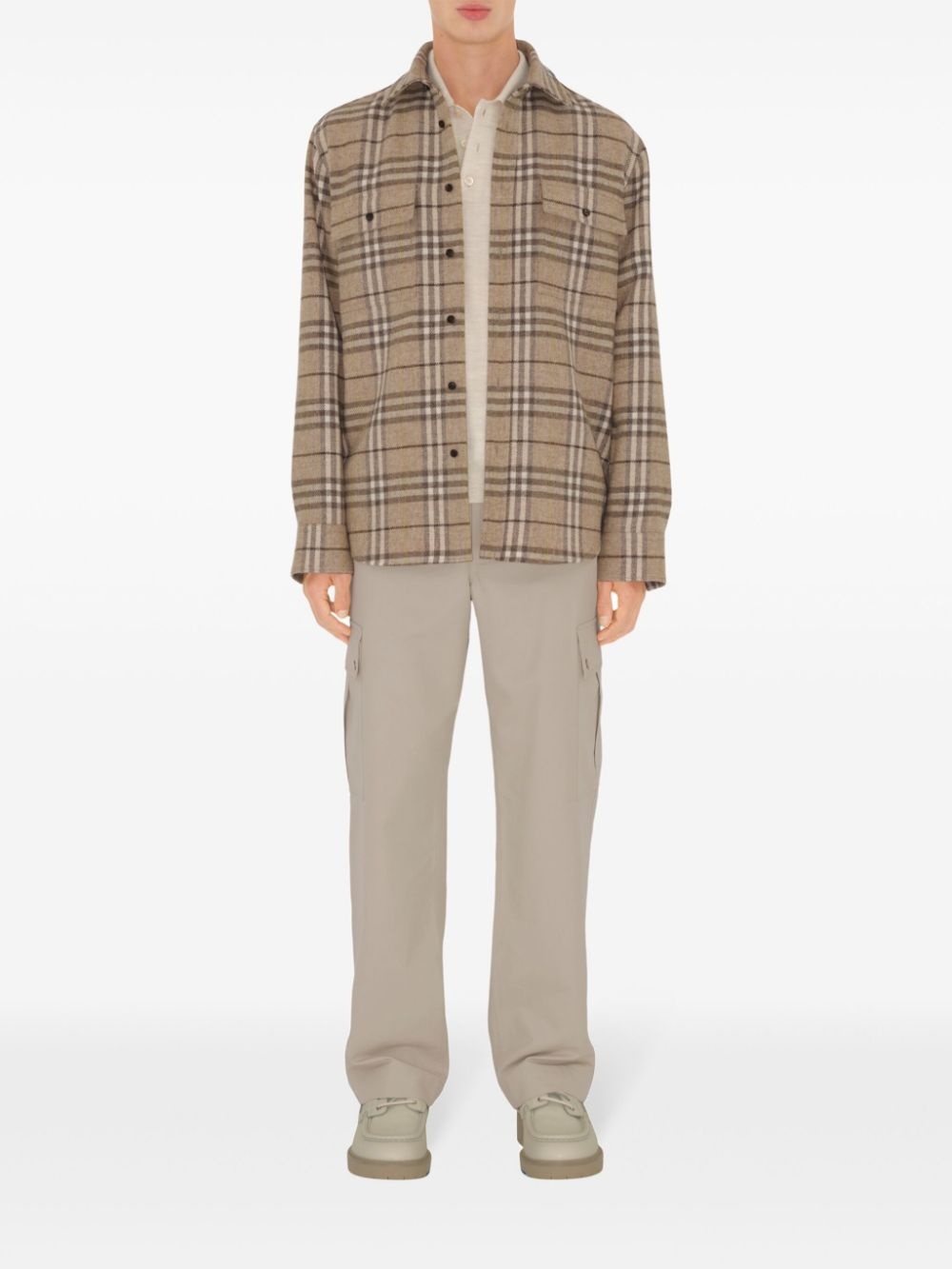 checked wool shirt - 2