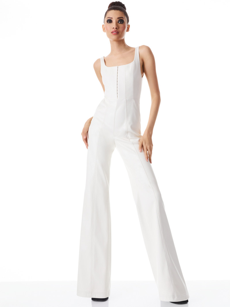 CHELS VEGAN LEATHER CORSET SLEEVELESS JUMPSUIT 6