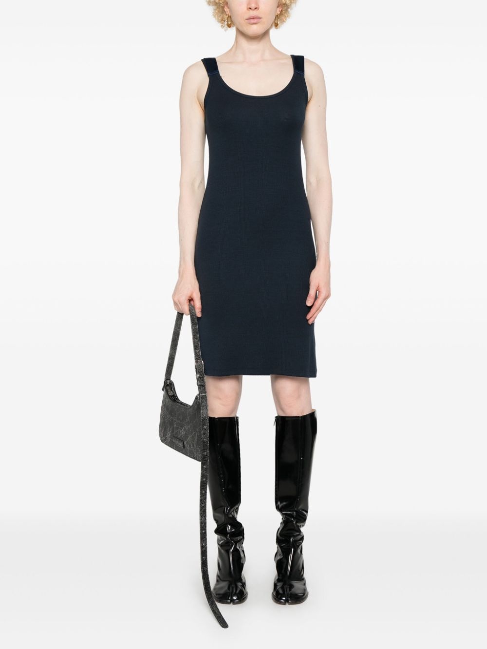 fine-ribbed mini dress - 2