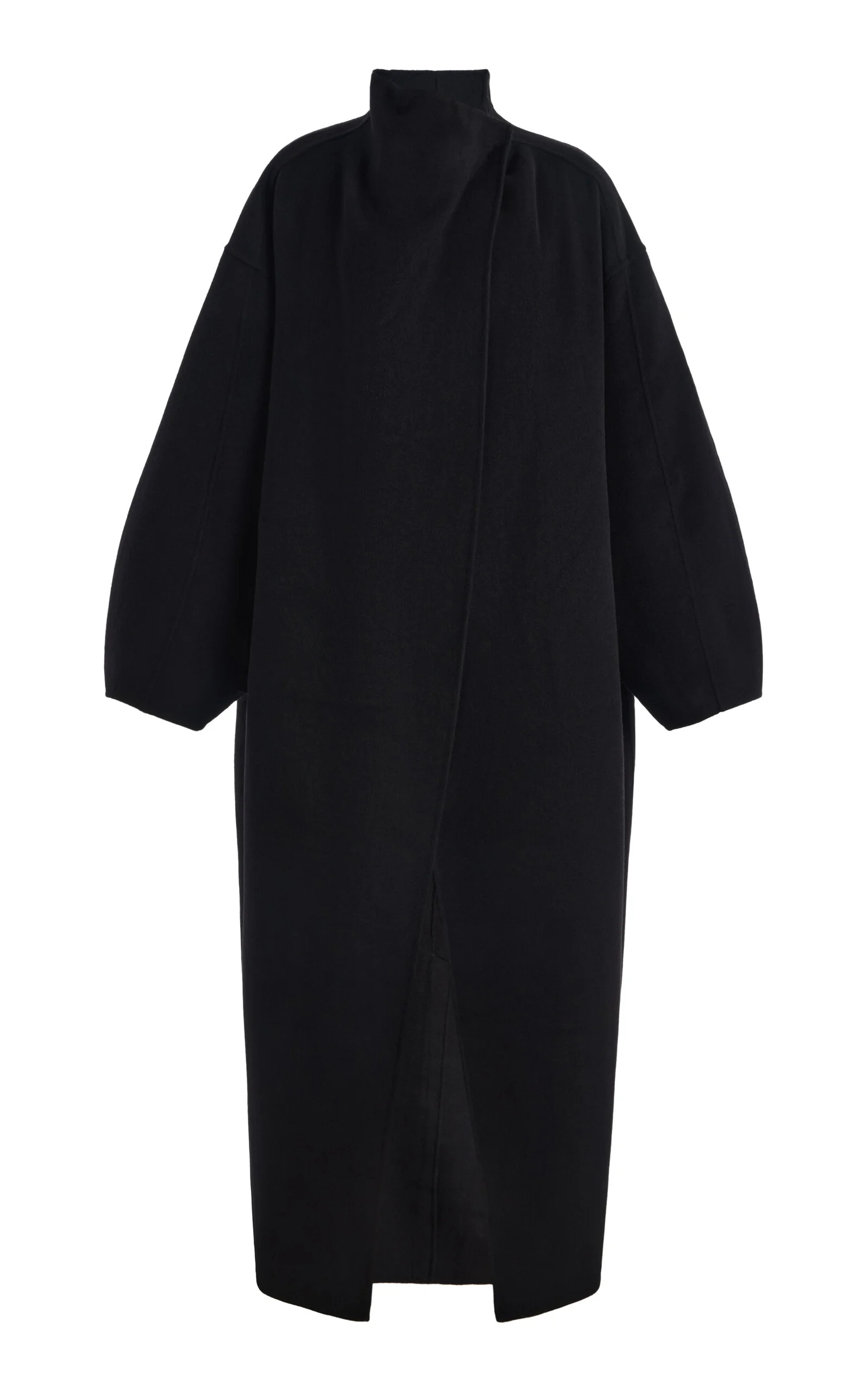 Leroy Funnel-Neck Wool-Blend Coat - 1