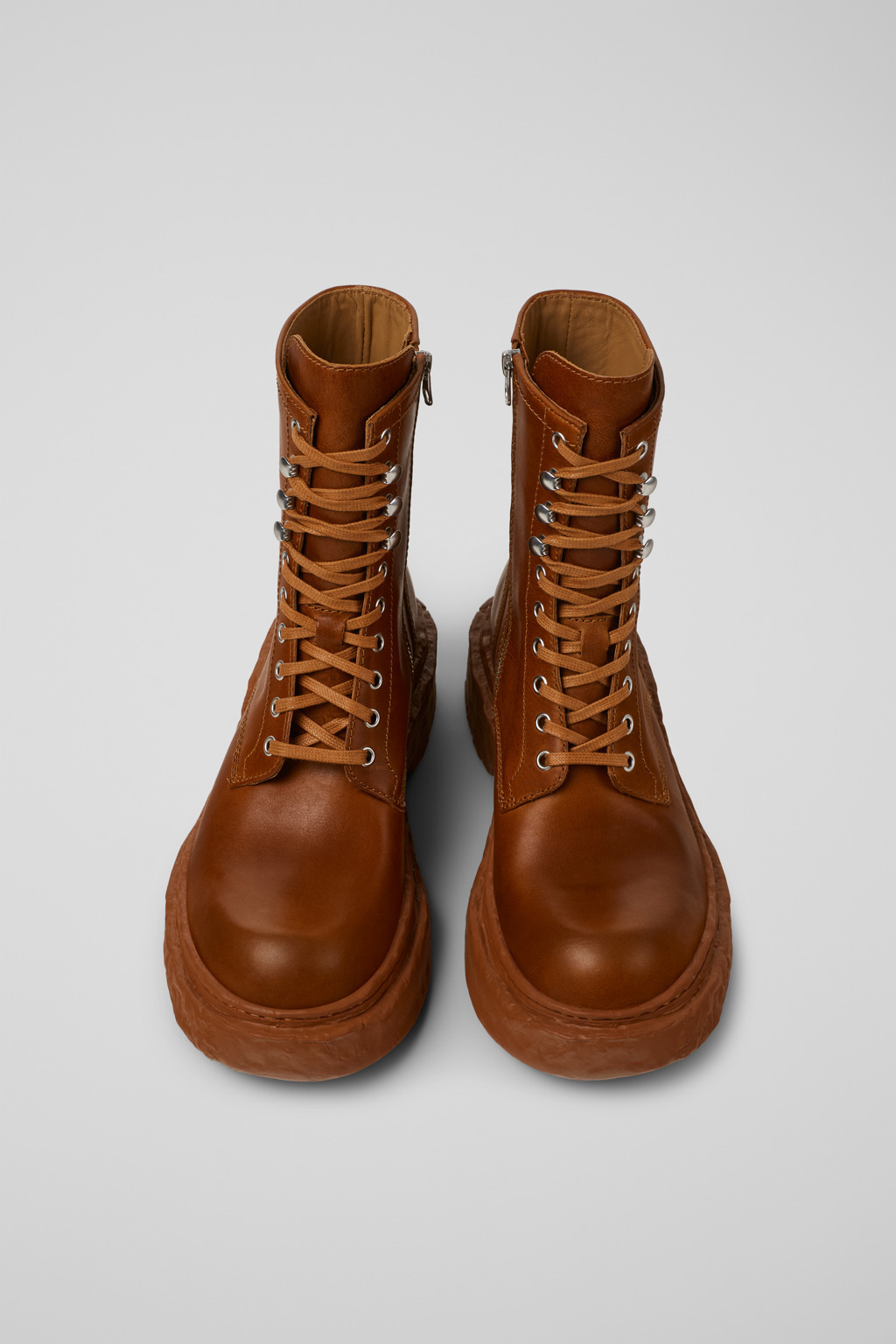 Brown Leather Medium Boots - 4