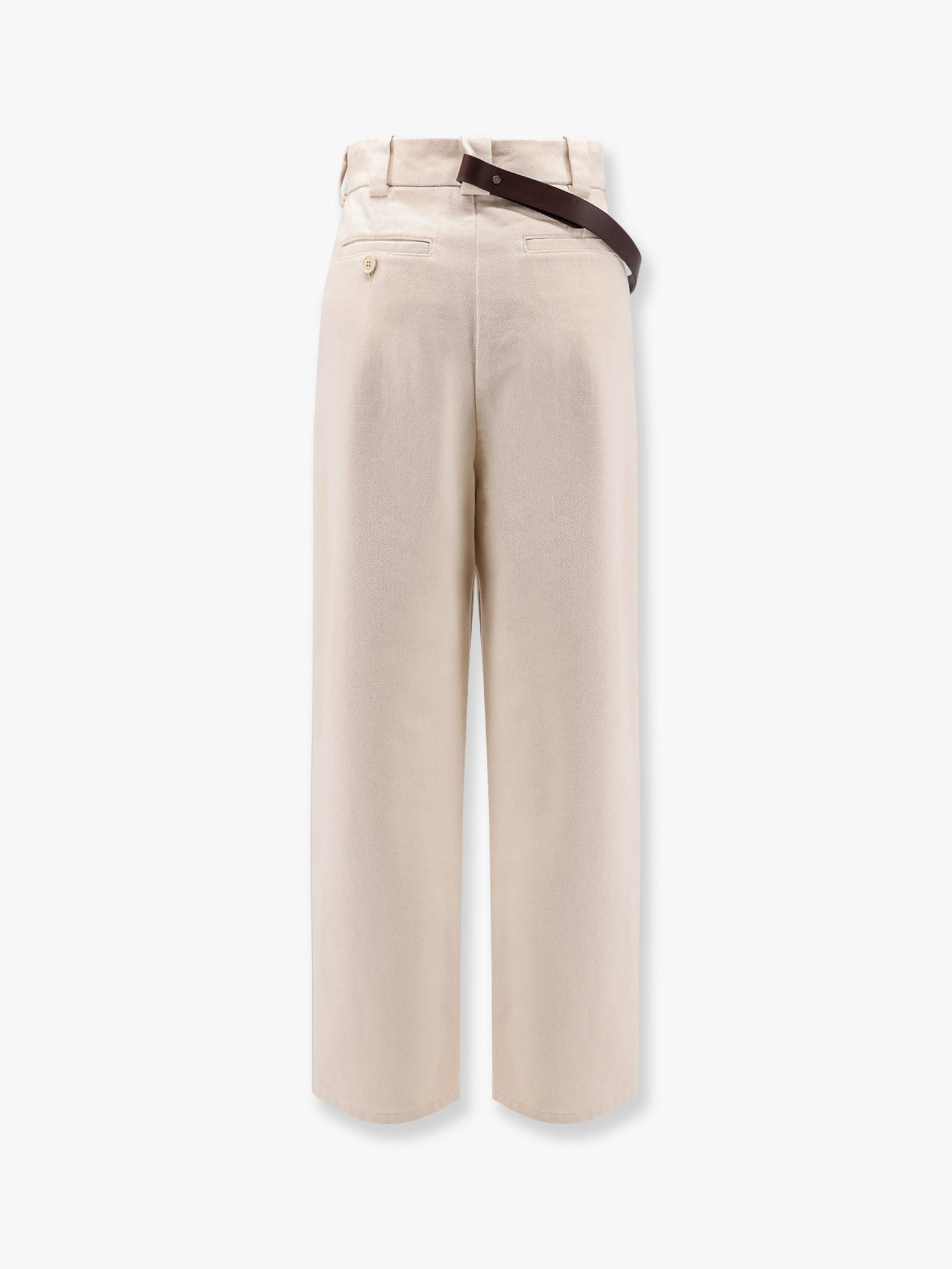 Pinko Reimagine By Pinko X Patrick Mcdowell Cotton Trousers With Crossover And Belt - 2