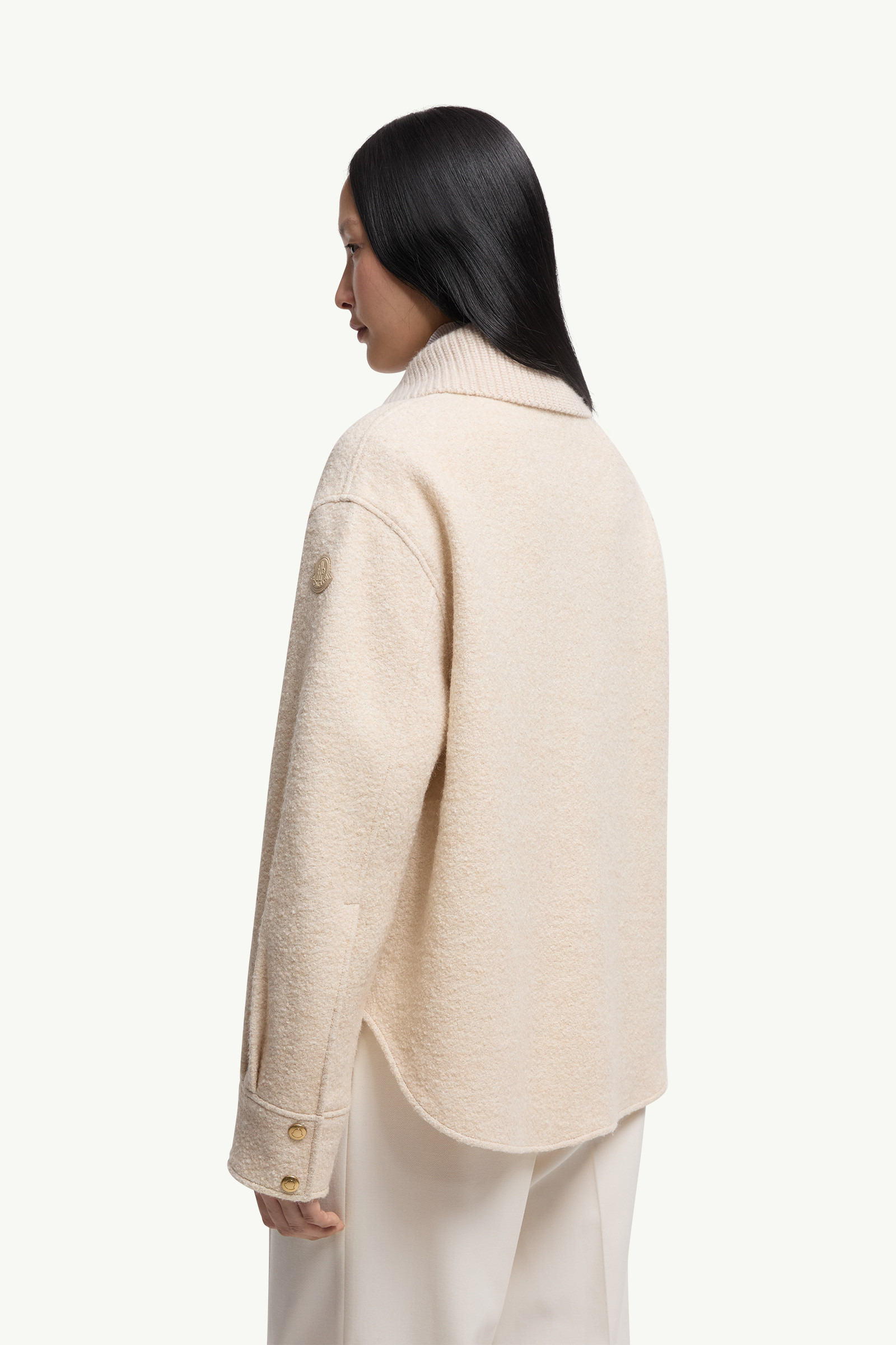 Bouclé Wool Blend Zip-Up Shirt - 5