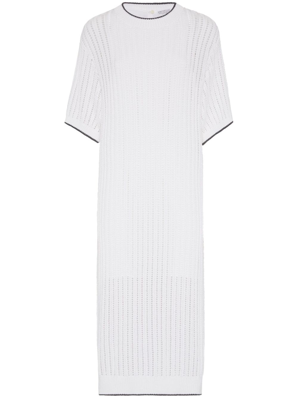 Monili-embellished knitted dress - 1