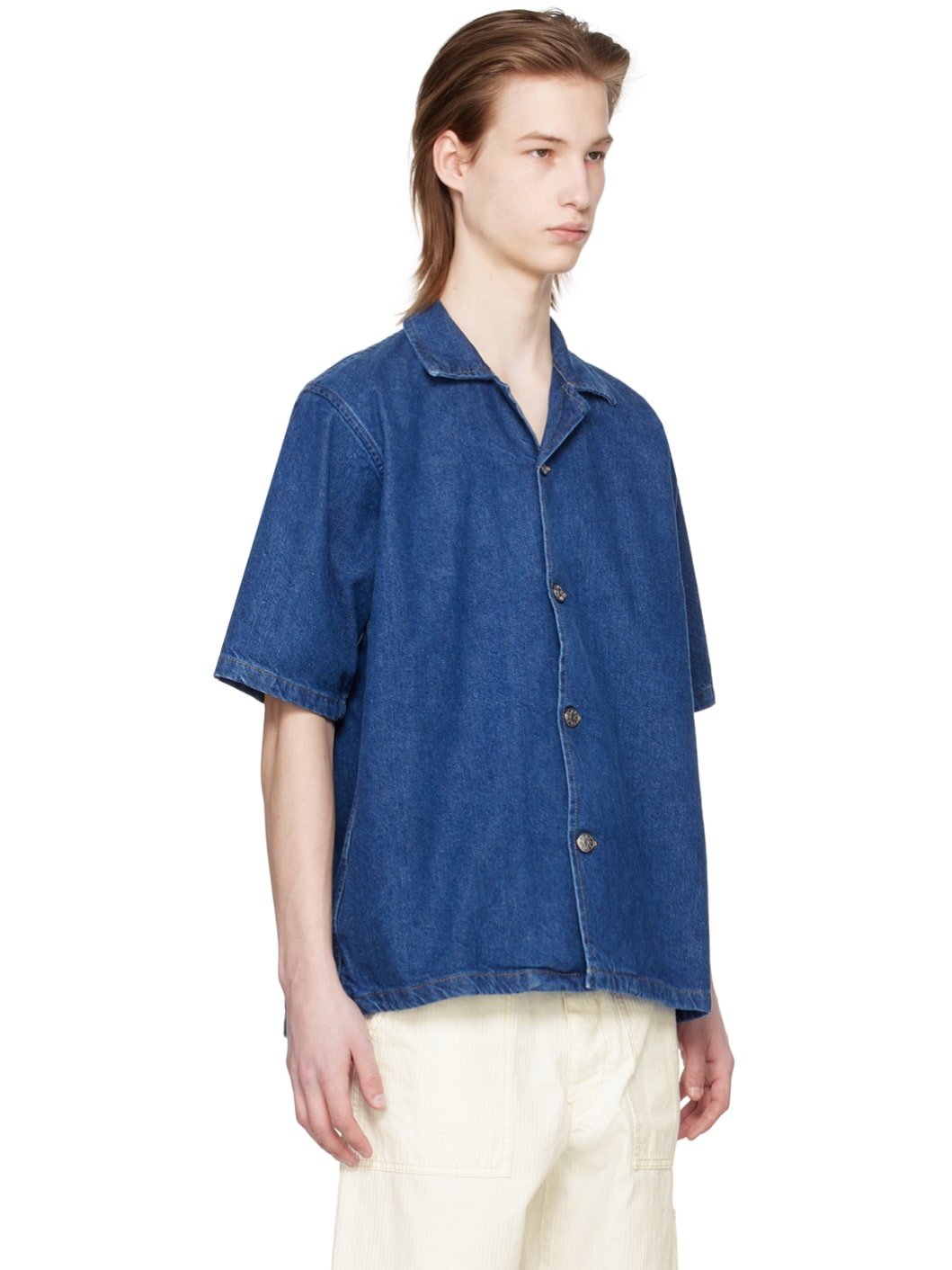 Indigo Loose Denim Shirt - 2