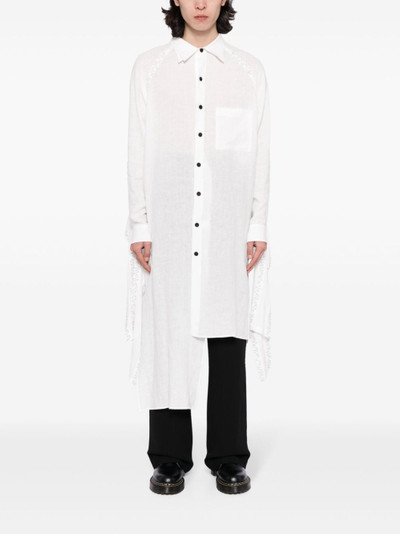 Yohji Yamamoto asymmetric flax shirt outlook