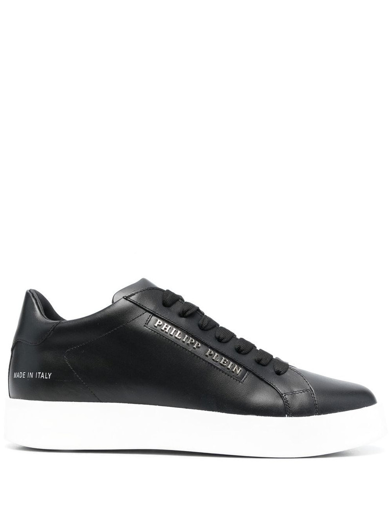 low-top leather sneakers 1
