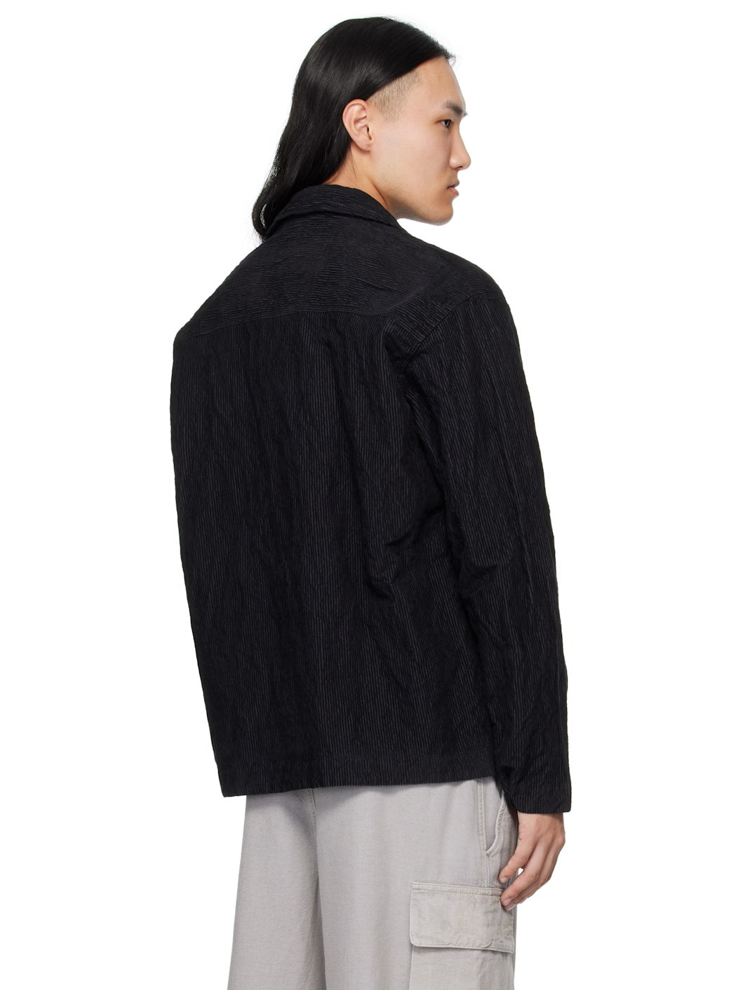 Black 1200020 Wrinkled Corduroy 500-TC Jacket - 3