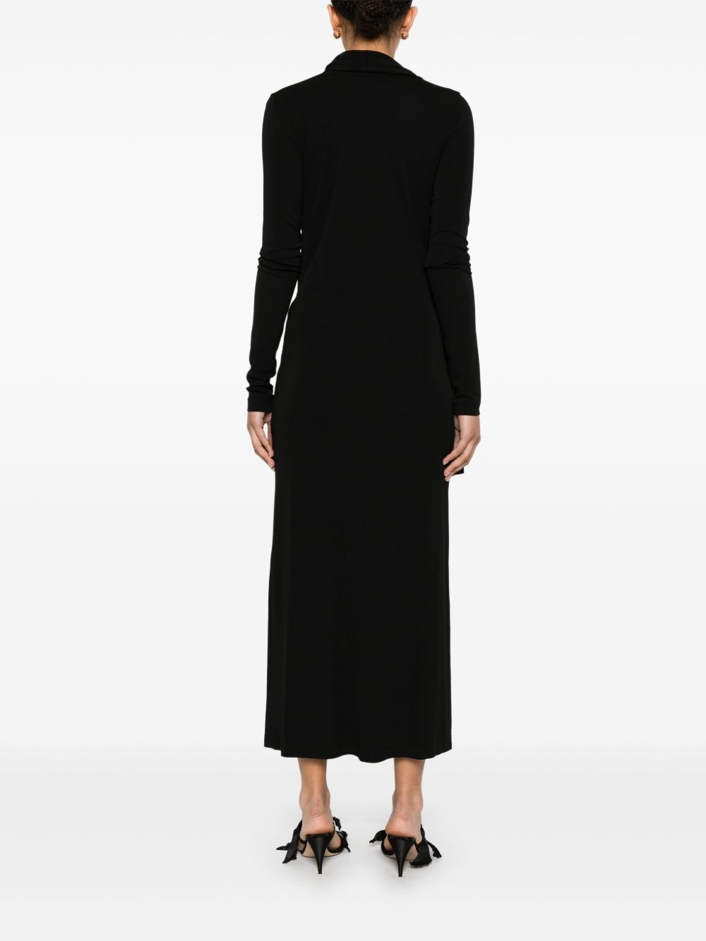 overlapped jersey dress - 4