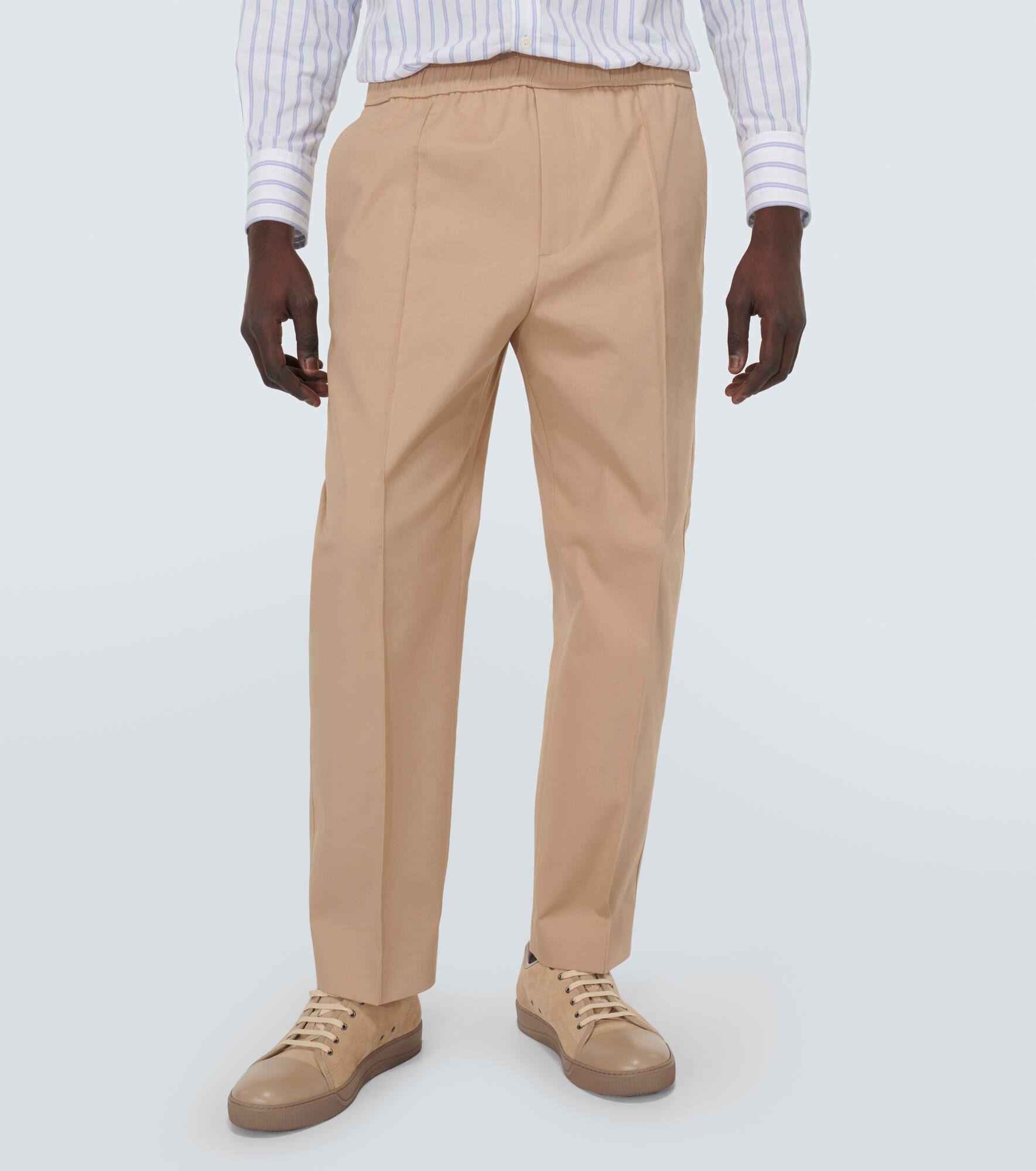 Cotton-blend tapered pants - 3