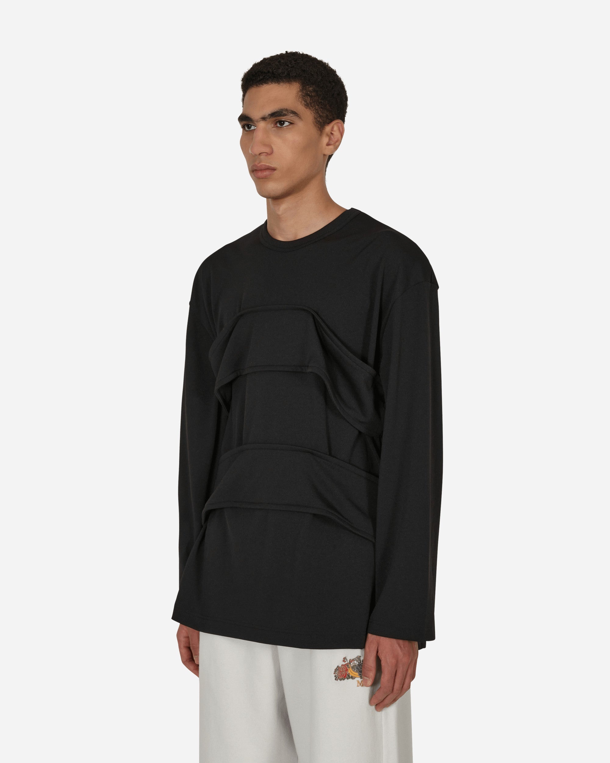 Layered Longsleeve T-Shirt Black - 2