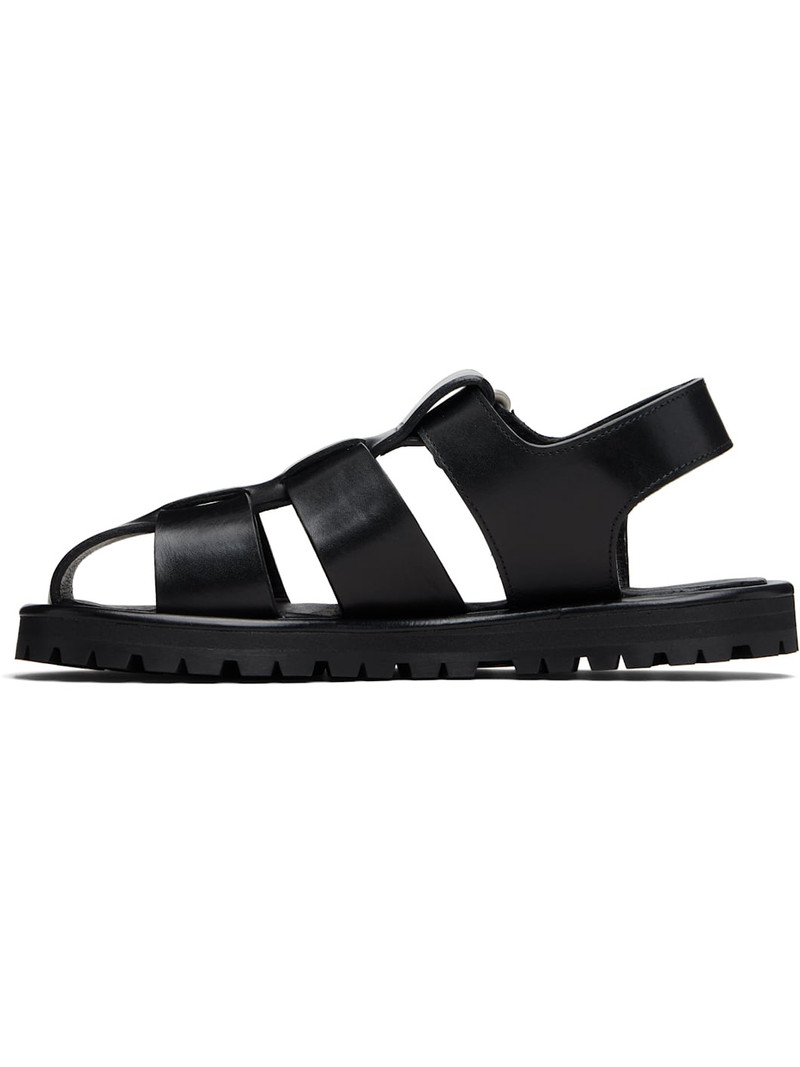 Studio Nicholson Black Sandom Sandals outlook