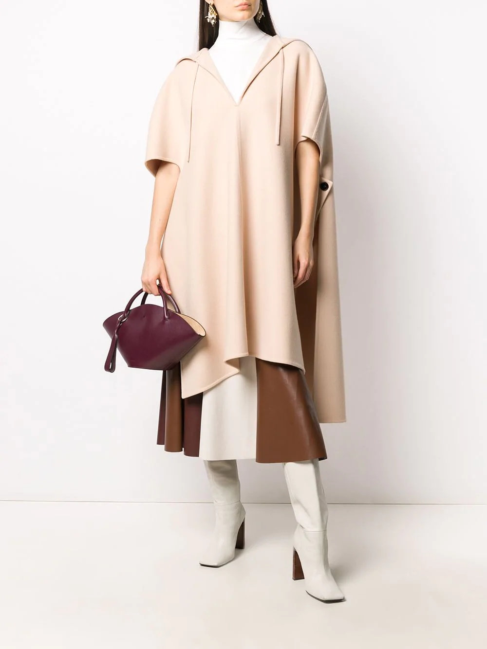 hooded oversized coat - 2