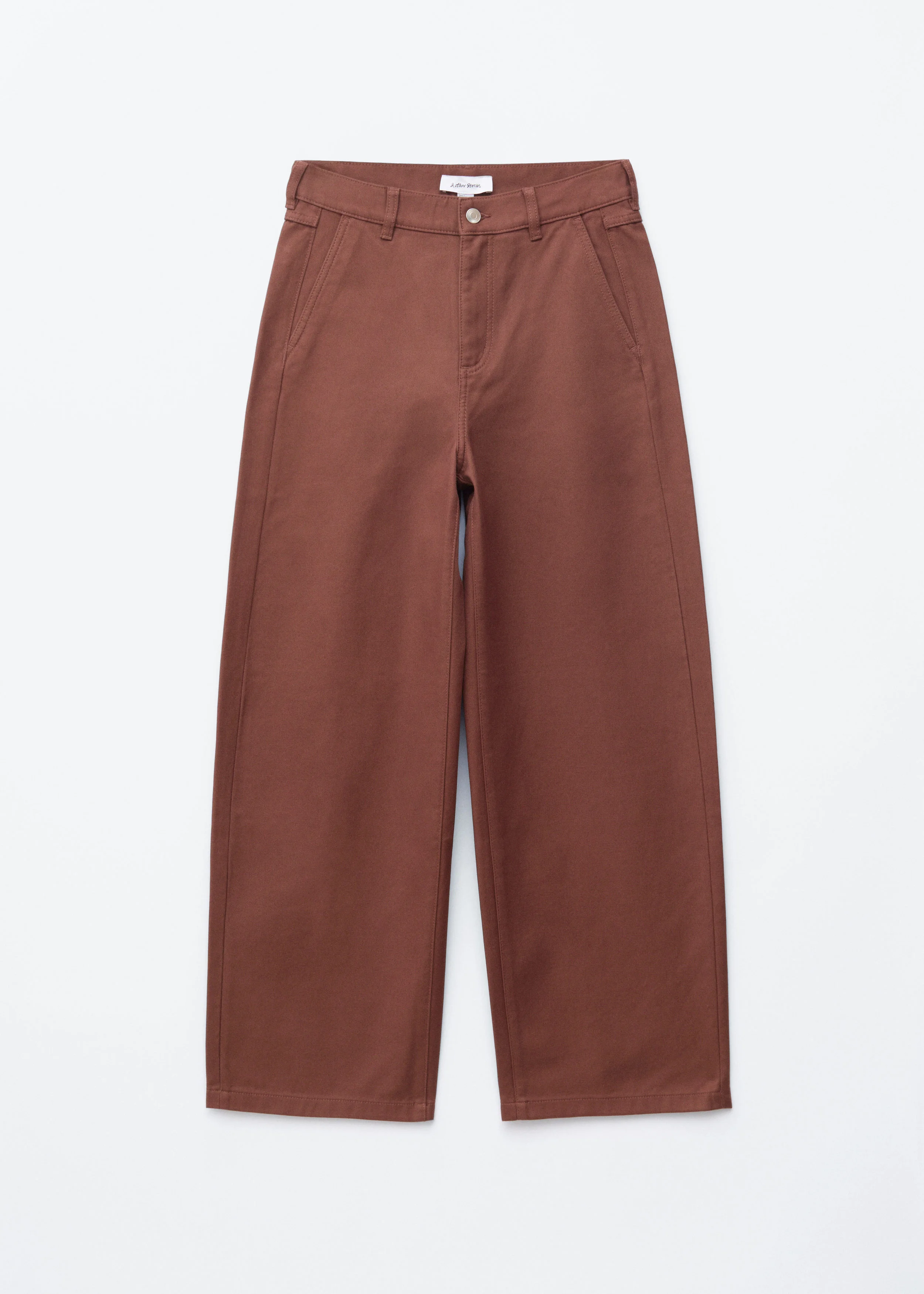 Relaxed Wide-Leg Cotton Trousers - 1