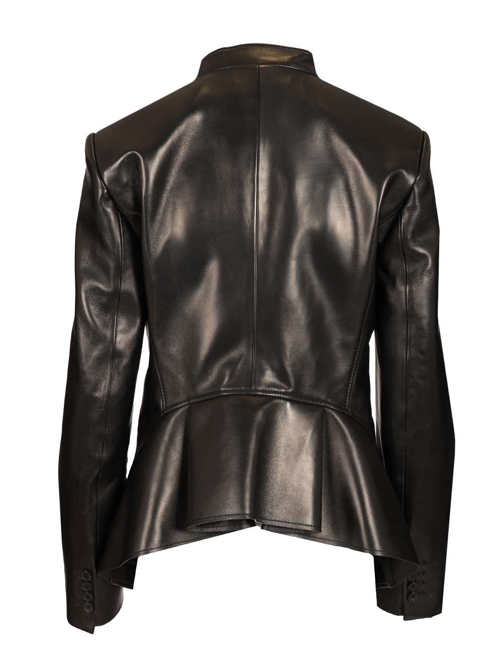 Tailored Leather Jacket Jackets Black - 2