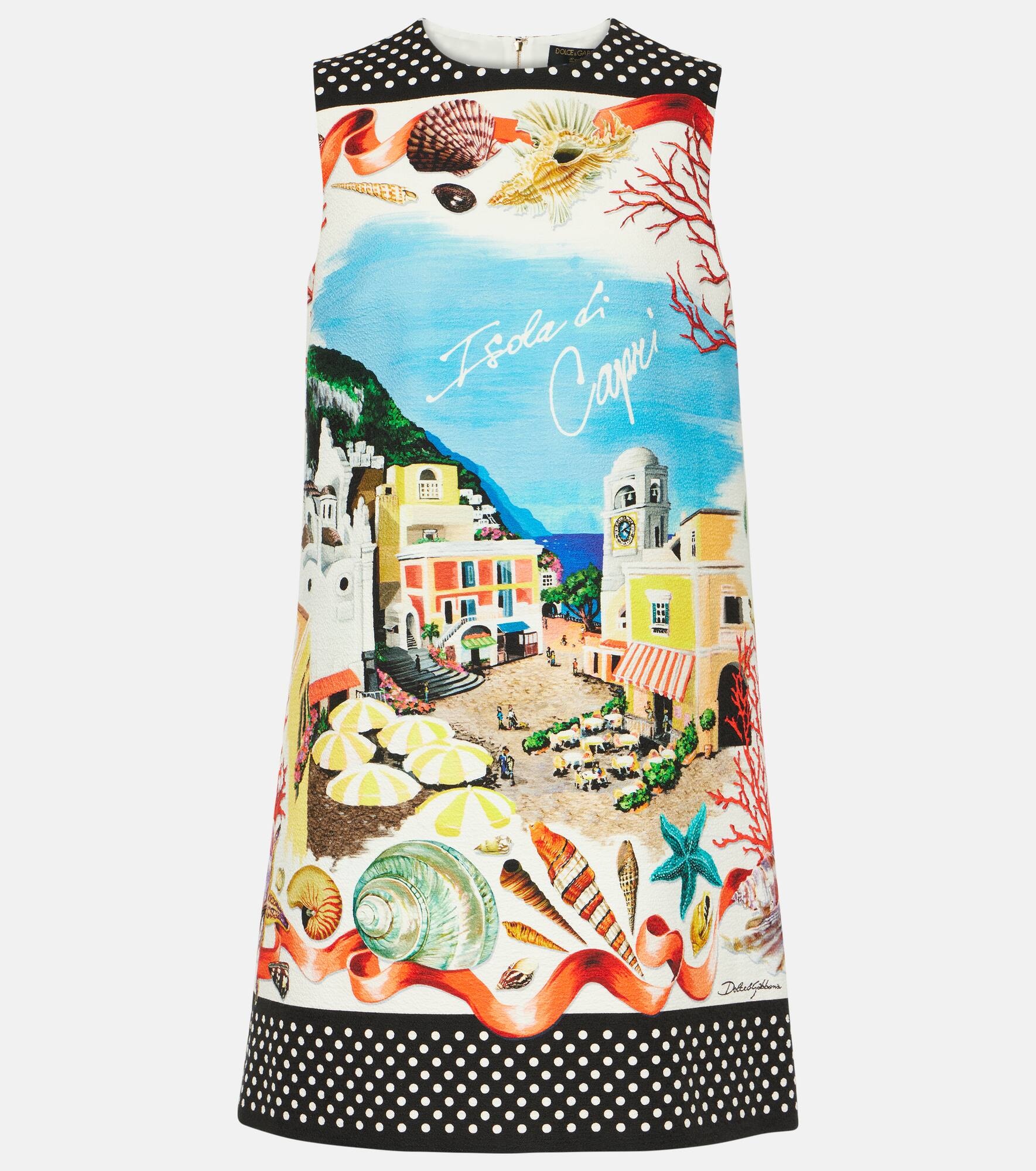 Capri printed cotton minidress - 1