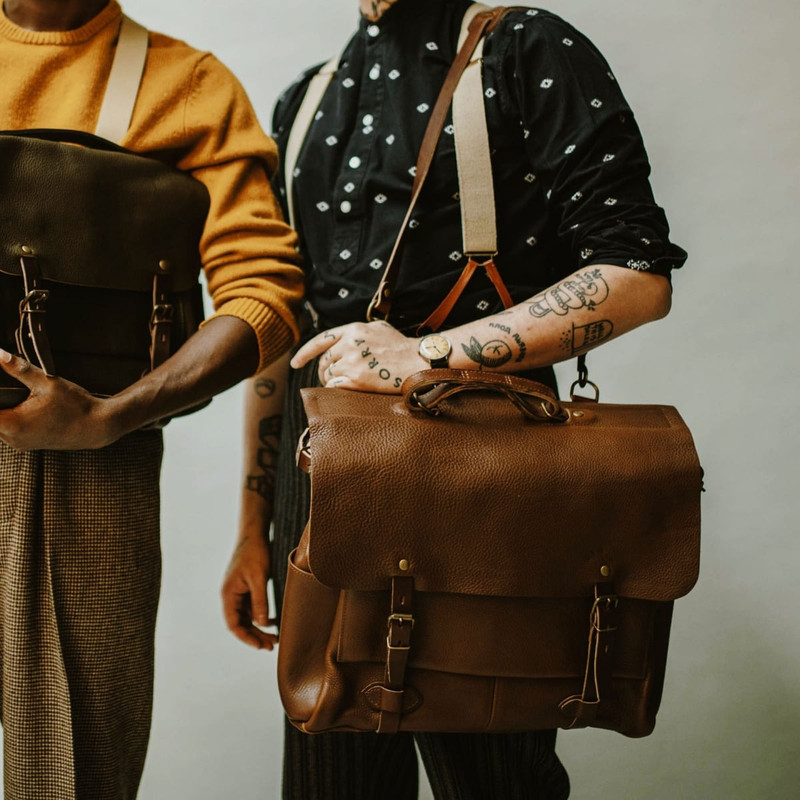 48H IRVING EXECUTIVE POSTMAN BAG - AMBER BROWN 8
