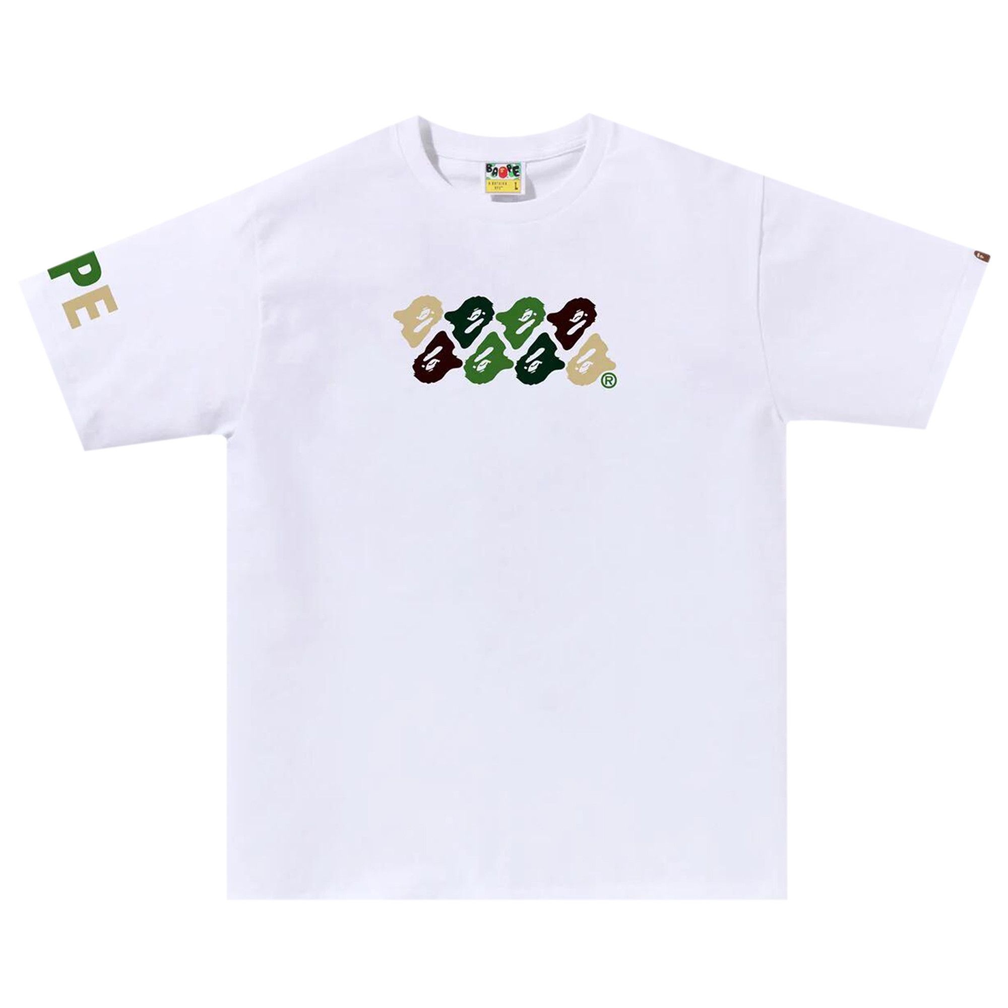 BAPE ABC Camo Tee 'White/Green' - 1