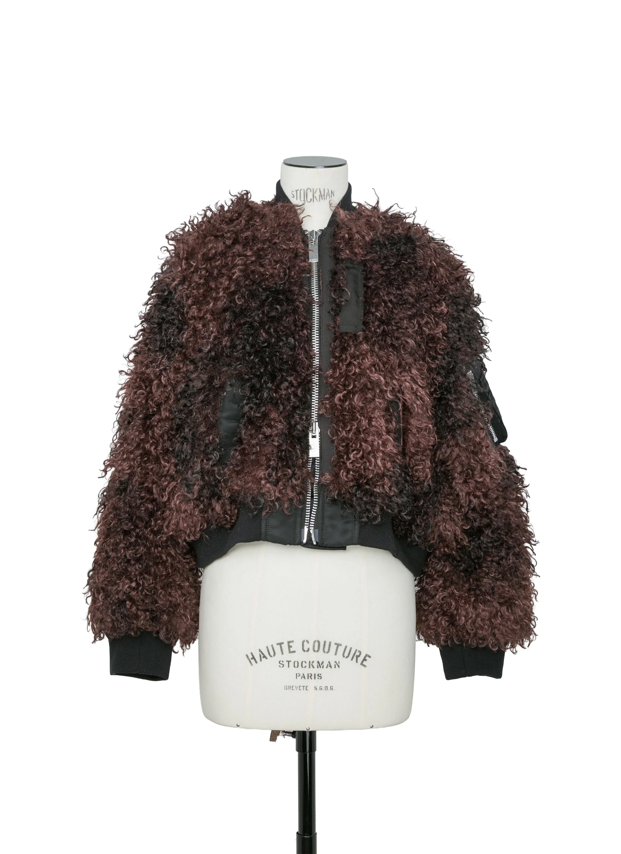 Curly Faux Fur Blouson - 1