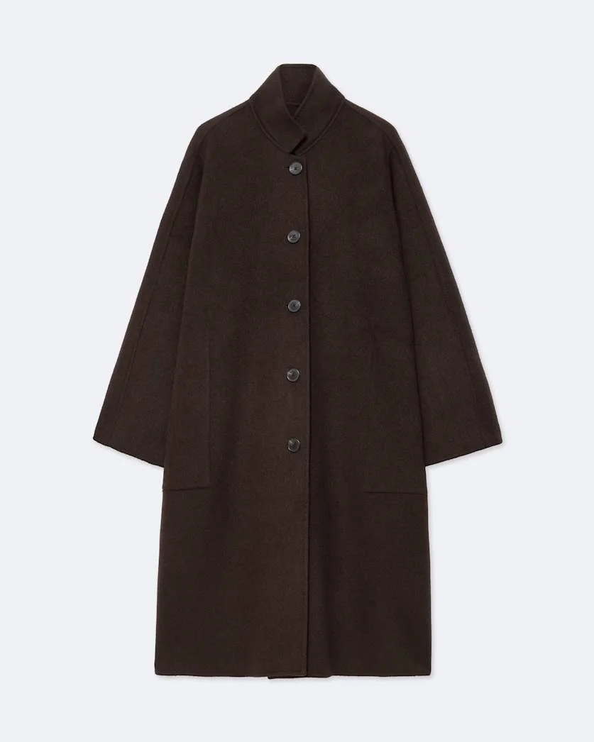 EFFIE WOOL-BLEND COCOON COAT - 1
