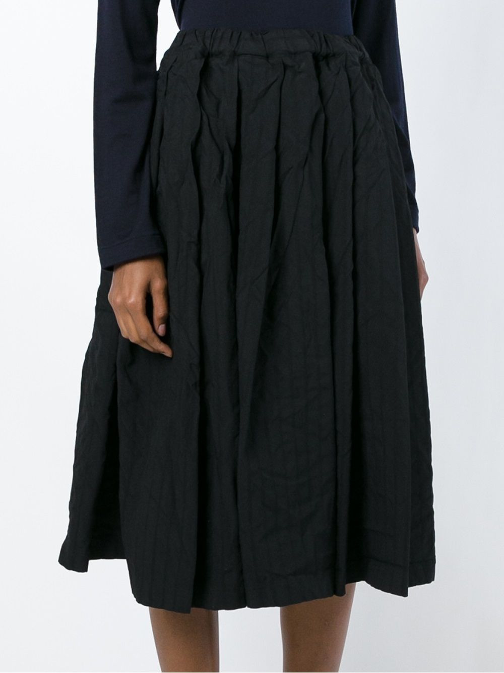 creased pleated skirt - 3
