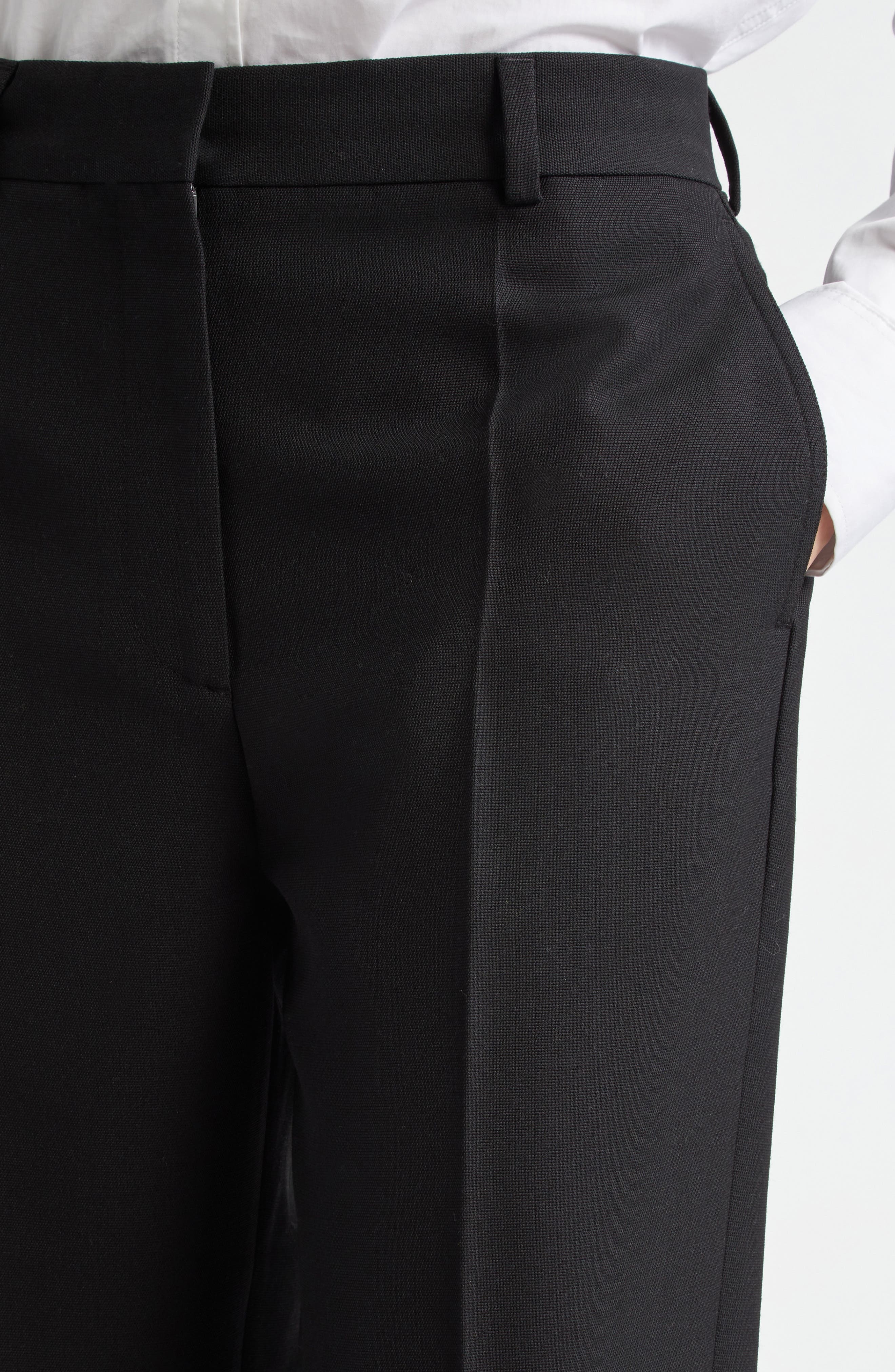 TOTEME Tailored Straight Leg Pants in Black at Nordstrom - 5