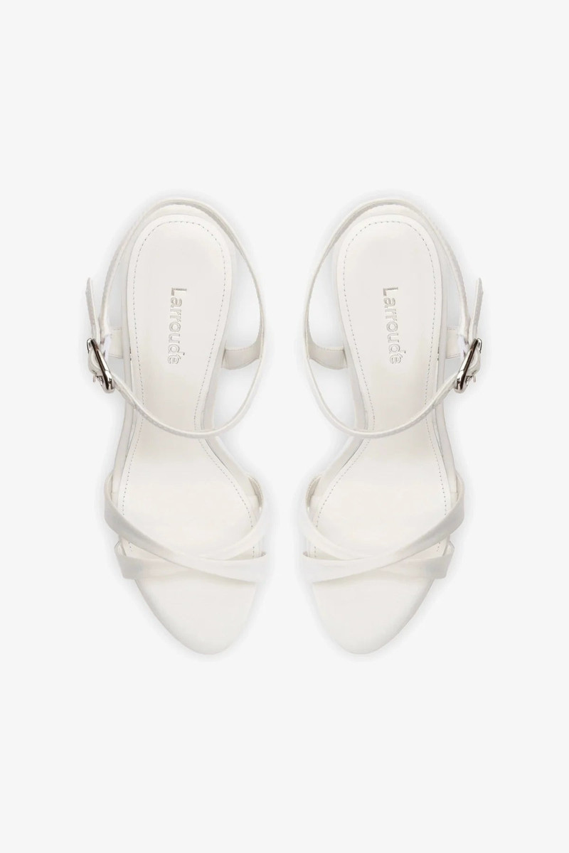Angelina Sandal In White Satin 7