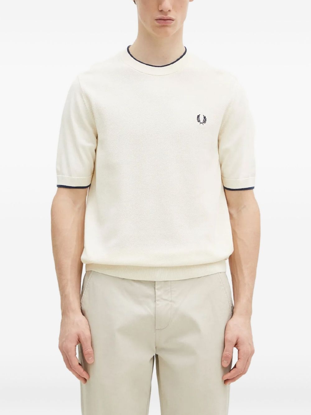 contrast-trim T-shirt - 2