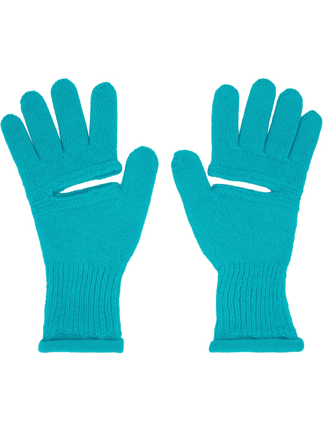 Blue Chunky Wool ACC Gloves - 1