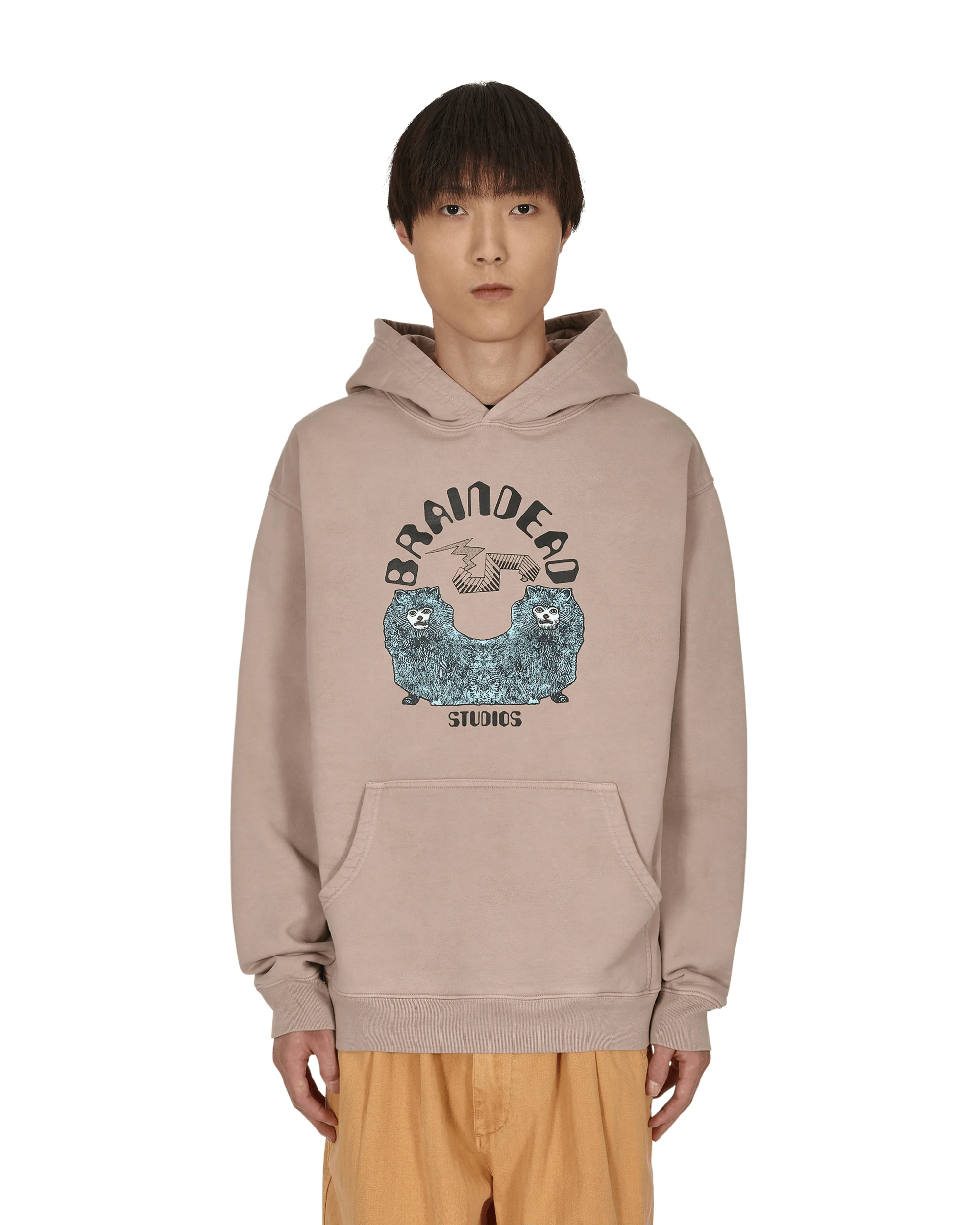 Conjoined Hooded Sweatshirt Brown - 1