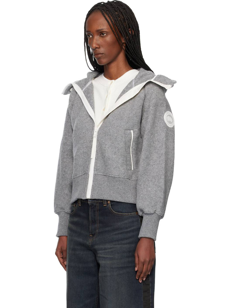 Canada Goose Gray 'White Label' Chilliwack Bomber Jacket outlook