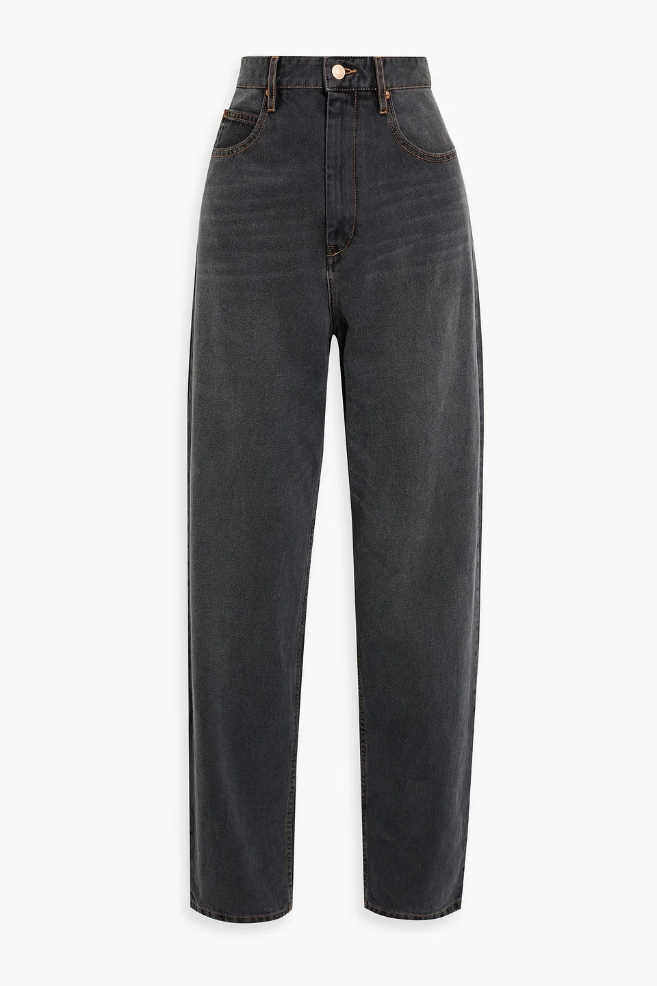 Corsy faded high-rise tapered jeans - 1