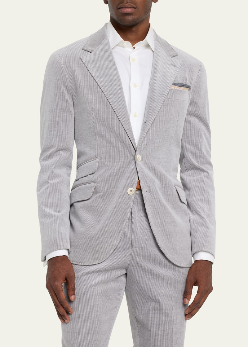 Men's Cotton-Cashmere Stretch Corduroy Suit 4