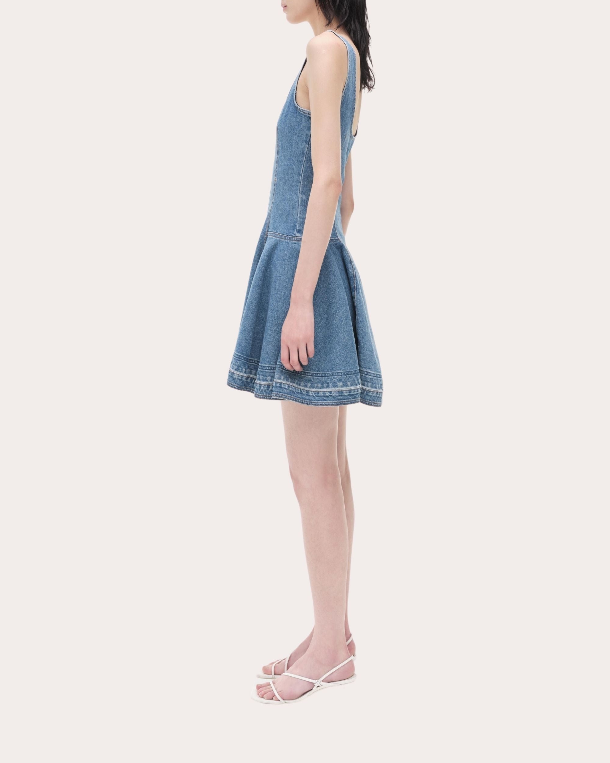 Eleodra Denim Fit & Flare Mini Dress - 3