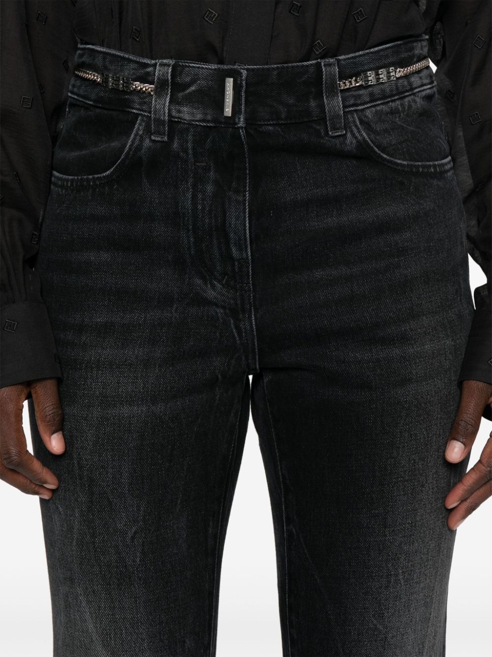 logo-plaque bootcut jeans - 5
