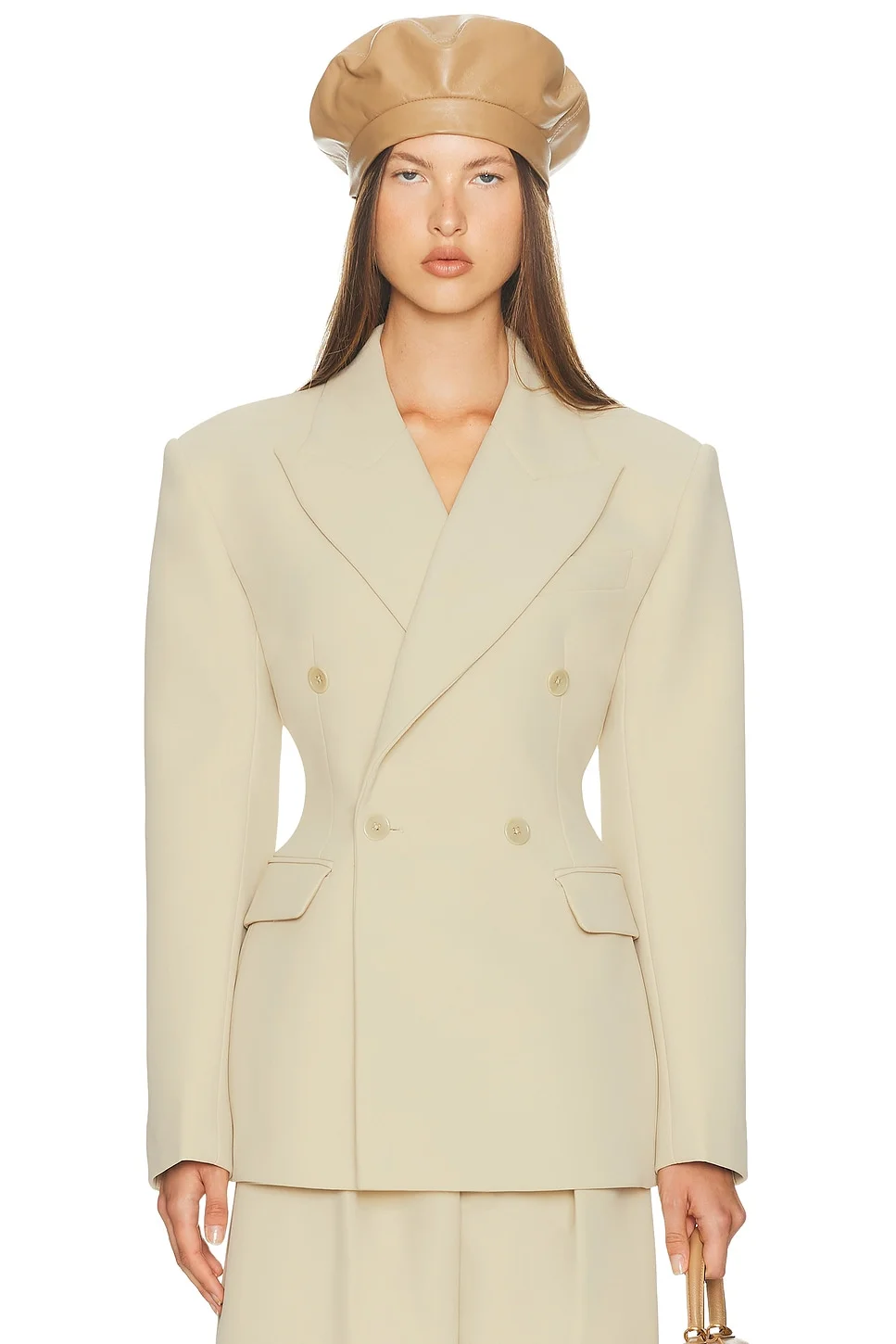 The Double Breasted S Curve Jacket in Very Heavy Crepe - 1