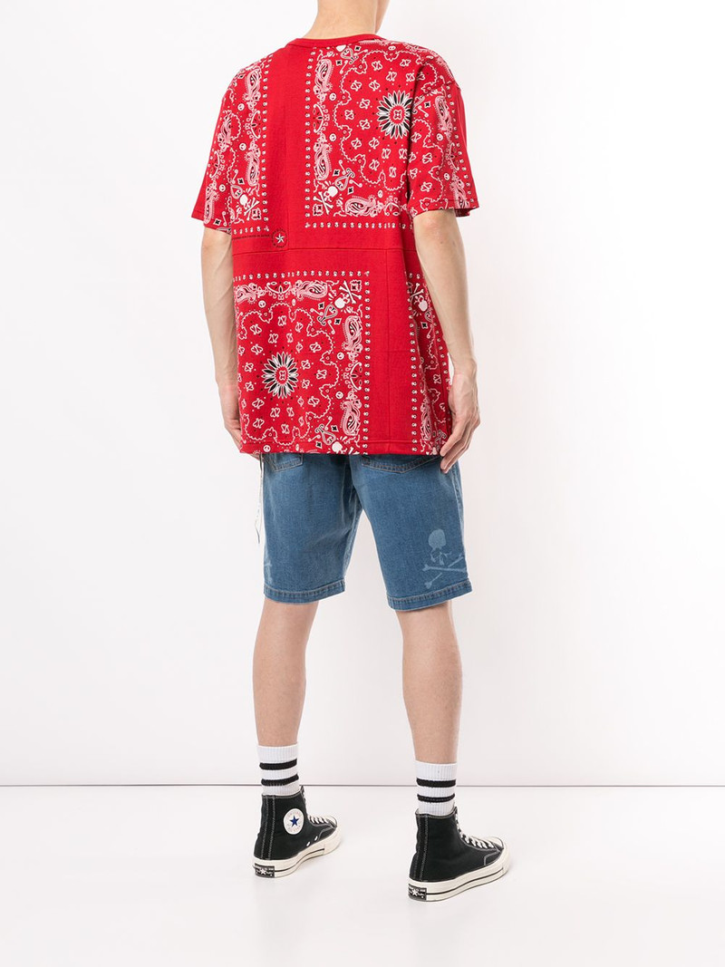 crew neck bandana print T-shirt 4