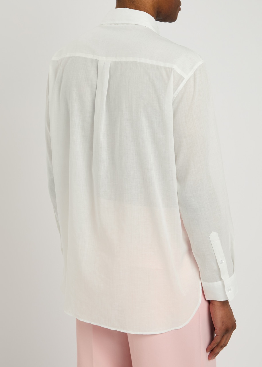 Simone Rocha Floral Printed Ramie-blend Shirt - 3