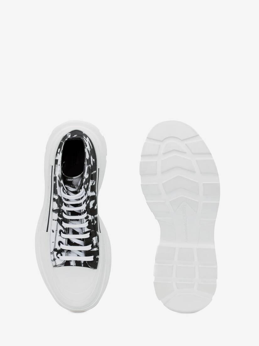 Mcqueen Graffiti Tread Slick Boot in White - 4