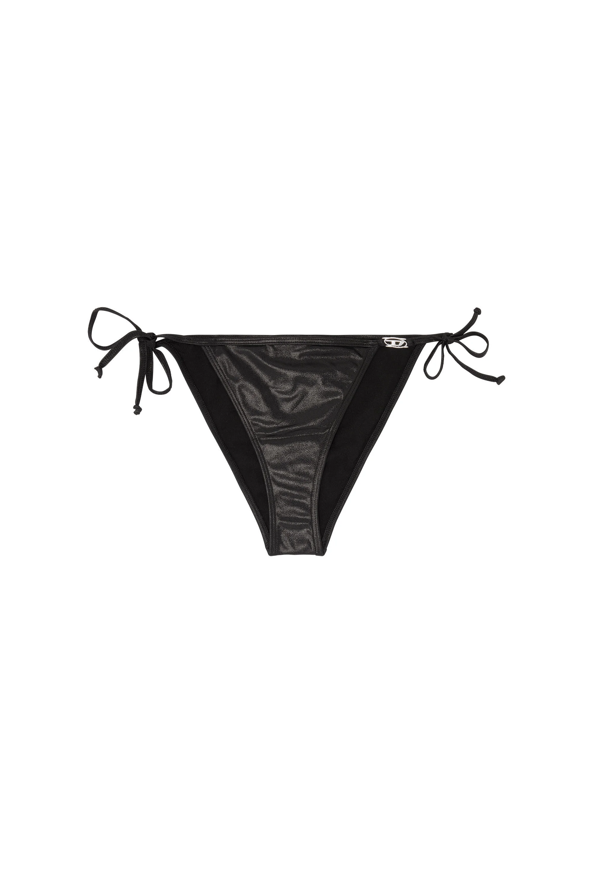 SIDE-TIE BIKINI BOTTOMS IN SHIMMERY FABRIC - 1